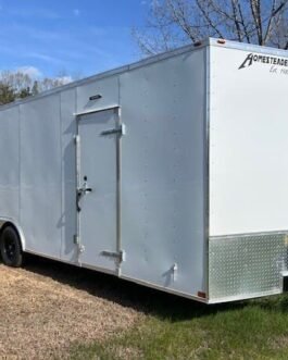 2026 Homesteader Intrepid 8×24 HD, Rear Ramp, 10K, 7′ Tall